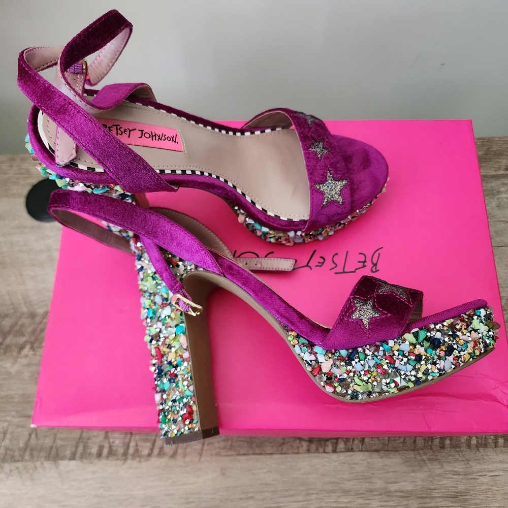 Betsey Johnson crystal Heels